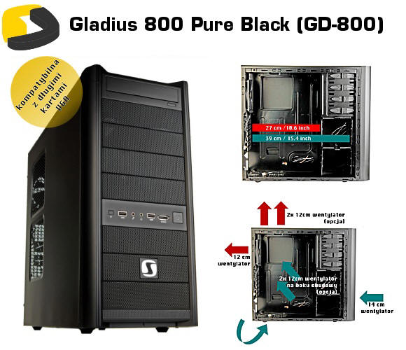 SilentiumPC Gladius 800 Pure Black 