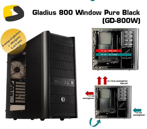 SilentiumPC Gladius 800 Pure Black 