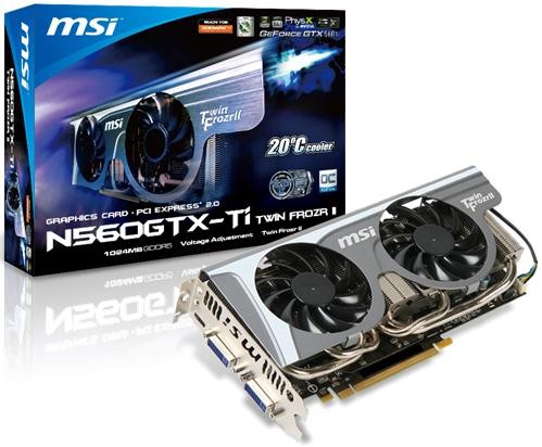 MSI GeForce GTX 560 Ti Twin Frozr II OC w przedsprzeday