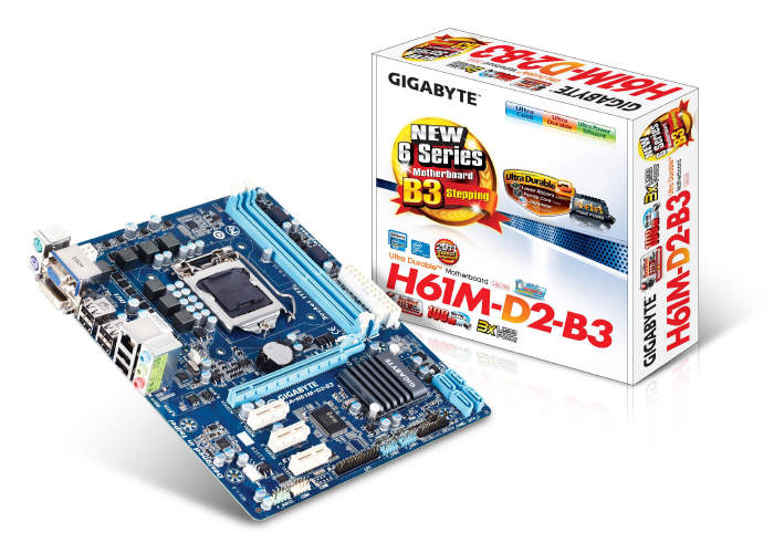 GIGABYTE 6 w wersji B3: GA-H61M-D2-B3 