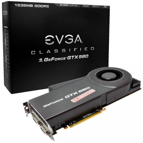GTX 580 Classified od EVGA w wersji W/C oraz air