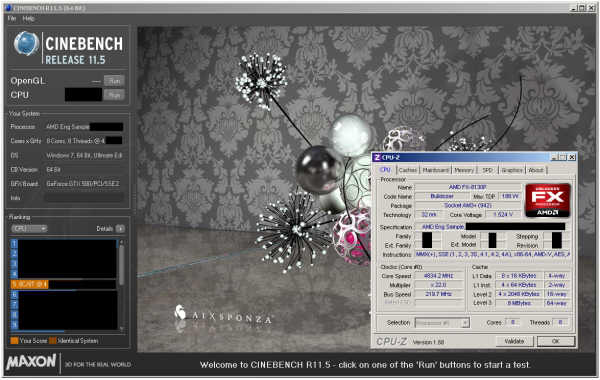 AMD Bulldozer FX-8130P podkrcony do 5.1GHz