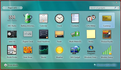 Uwaga na niebezpieczne gadety systemowe w Windows Vista oraz 7