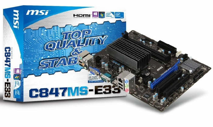 MSI C847MS-E33 - tania platforma z Celeronem 847
