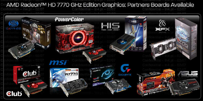 Ceny Radeonw HD 7770 oraz HD 7750