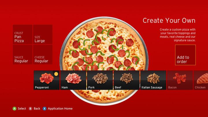 Duy sukces aplikacji Pizza Hut na Xbox 360