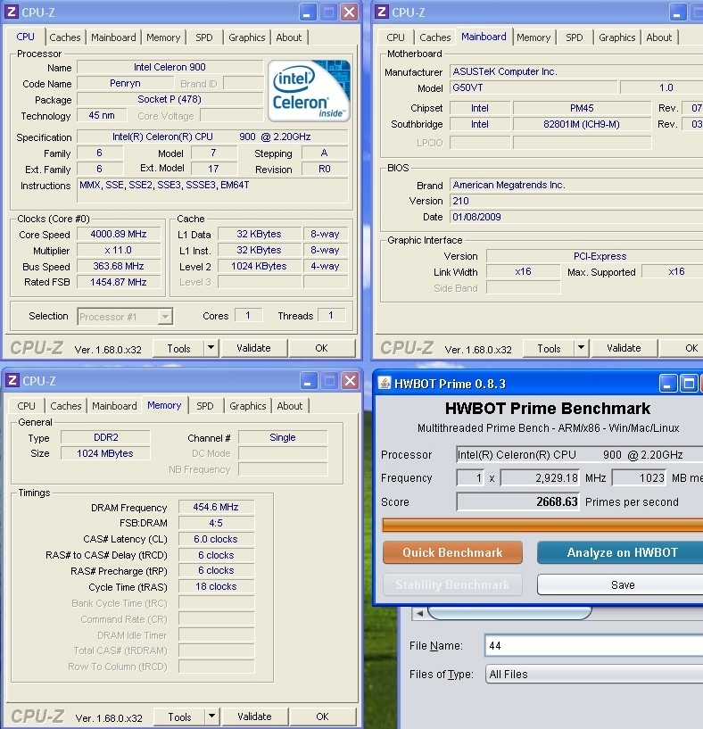 Intel Celeron 900 pobi rekord wiata w HWBOT Prime
