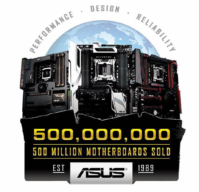 ASUS świętuje sprzedaż 500 milionów płyt głównych