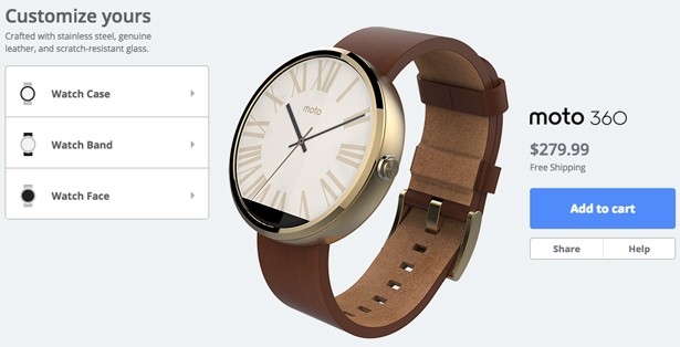 Motorola Moto 360 dostpna w wielu wersjach konfiguracji