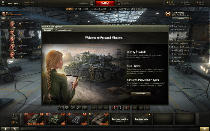 Misje osobiste w World of Tanks ju dostpne