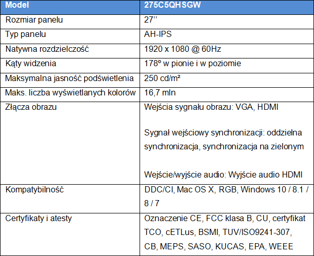 PHILIPS Ambiglow: 27-calowy monitor ze wiecc podstaw