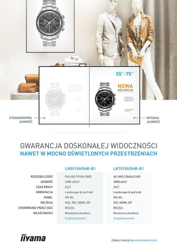 iiyama: dwa ekrany do pracy w sonecznych warunkach