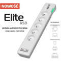 Obrazek EVER ELITE USB - praktyczna listwa antyprzepięciowa