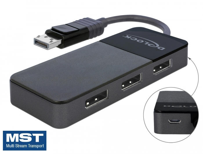 Delock 87737 - splitter umoliwi podczenie trzech monitorw 