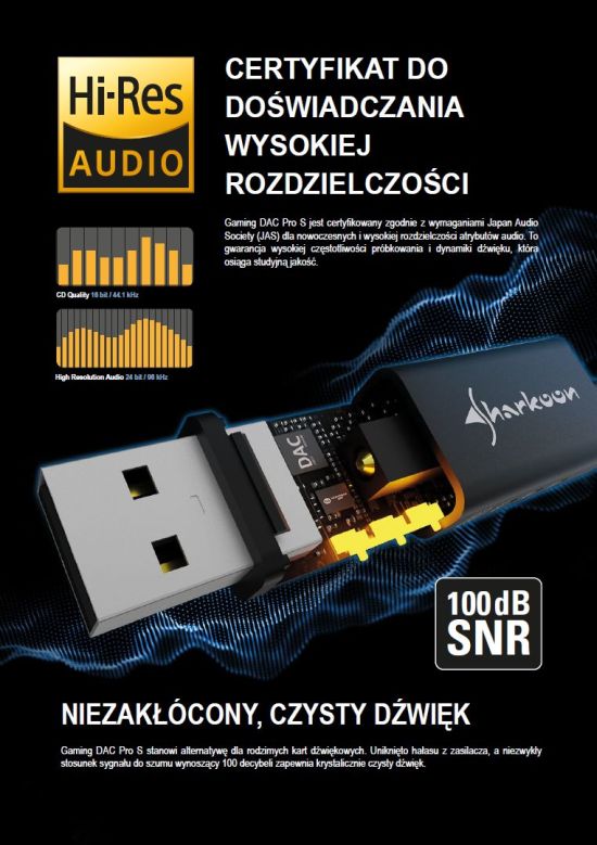 Sharkoon Gaming DAC Pro S – zewnętrzna karta muzyczna