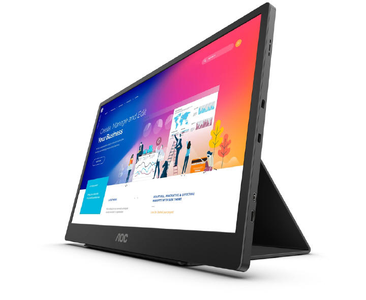 AOC 16T2 - przenośny monitor z 10-punktowym panelem dotykowym