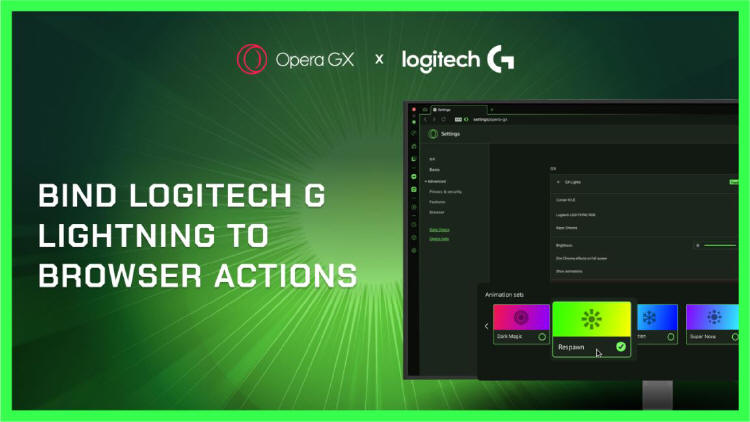 Opera GX integruje si z Logitech G LIGHTSYNC RGB