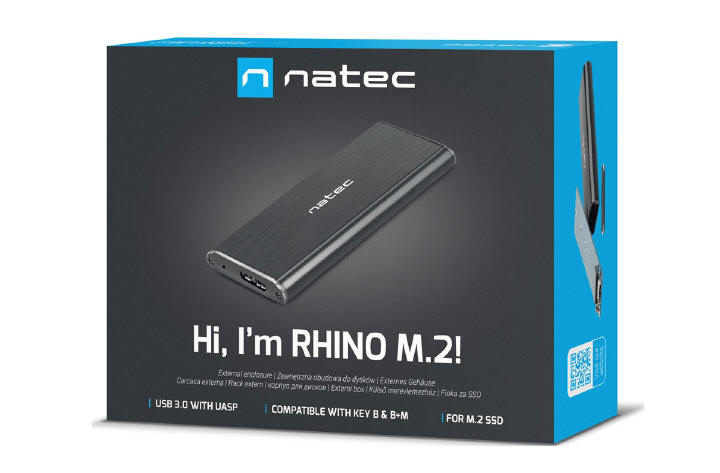 Natec Rhino M.2 - aluminiowa obudowa dla dyskw SSD M.2