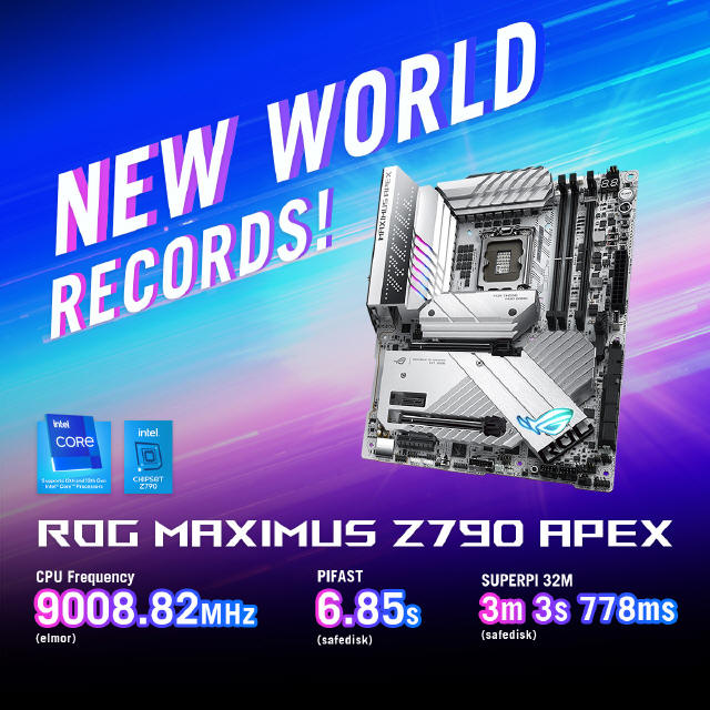 Overclockerzy ASUS przełamują barierę 9 GHz z płytą ROG Maximus