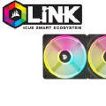 Obrazek CORSAIR przedstawia inteligentny ekosystem komponentów iCUE LINK