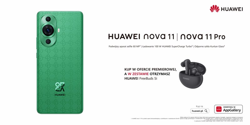 Premiera designerskich smartfonw z serii HUAWEI nova 11