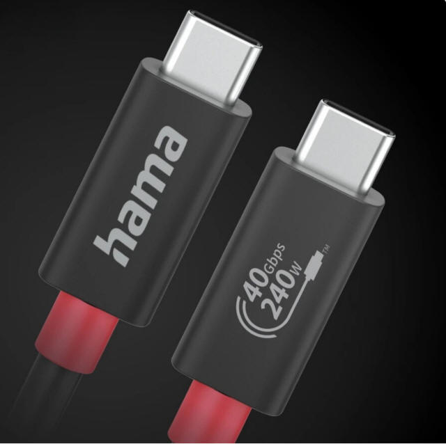 HAMA - wydajny kabel USB-C 4.0 240 W Gen 3