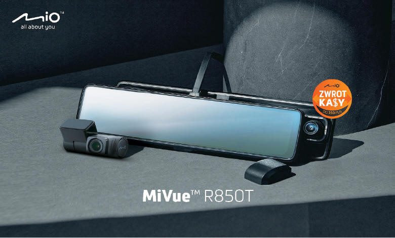 Mio MiVue R850T - lusterko wsteczne z podwjn kamer samochodow
