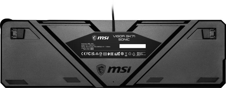 MSI VIGOR GK71 z przecznikami SONIC BLUE