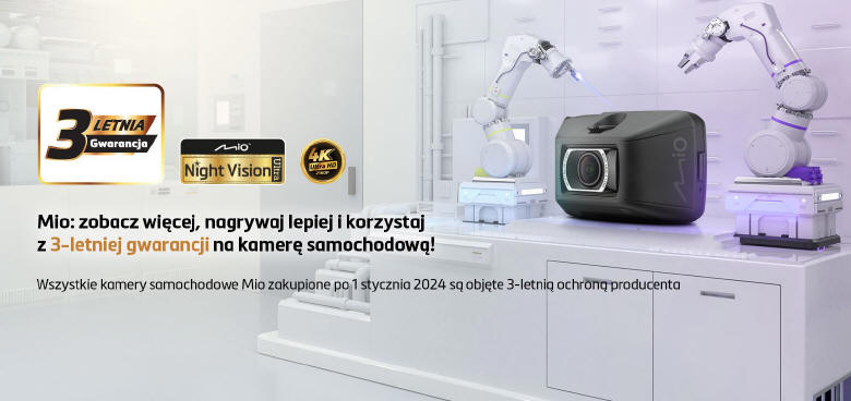 Mio - Trzy lata gwarancji na kamery