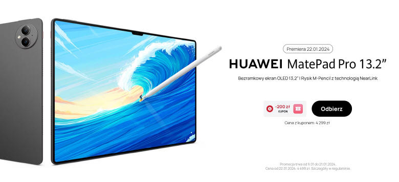 Huawei - polskie premiery MateBook D16 2024 i  MatePad Pro 13.2’