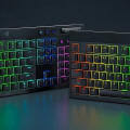 Obrazek Razer przedstawia lini BlackWidow V4 Low-profile