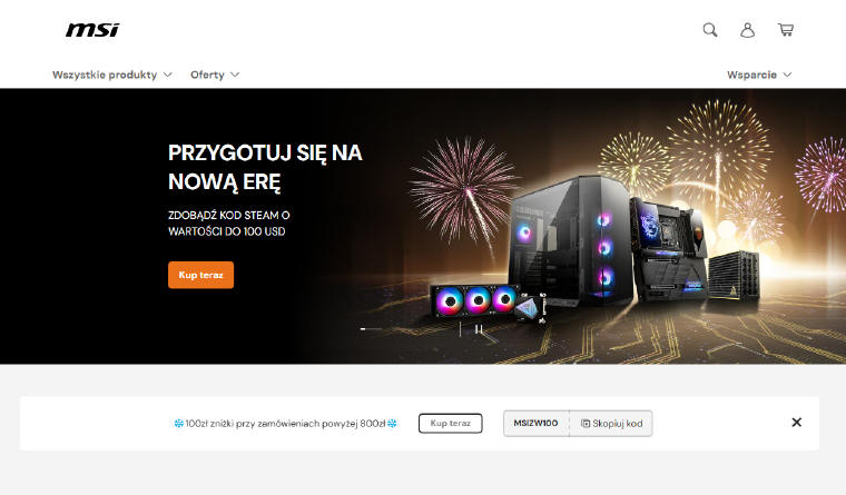 MSI uruchomiło swój sklep internetowy