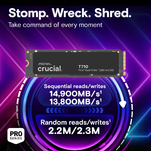 Crucial T710 - nowy król szybkości z PCIe 5.0