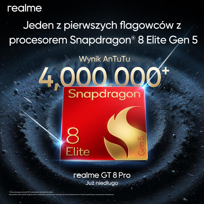 realme GT 8 Pro z procesorem Snapdragon 8 Elite Gen 5