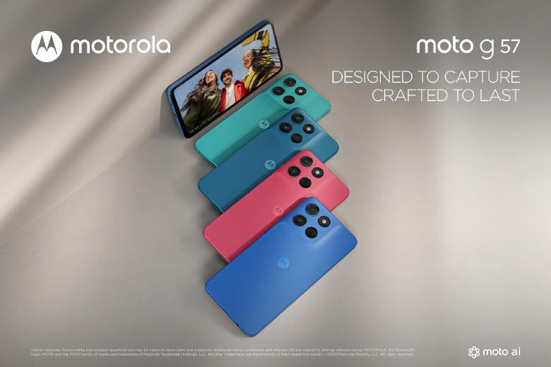 motorola moto g57, moto g57 power oraz słuchawki moto buds bass