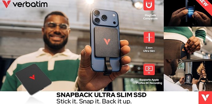 Verbatim - dysk SnapBack Ultra Slim SSD dla twórców mobilnych