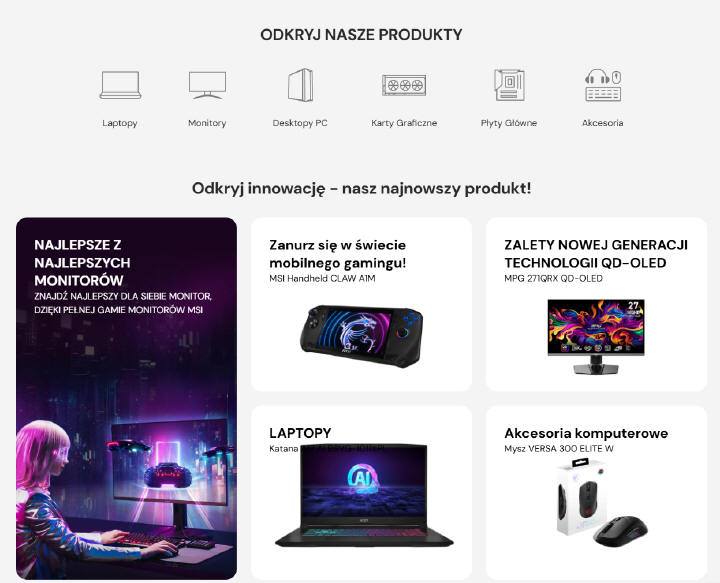 MSI uruchomiło swój sklep internetowy