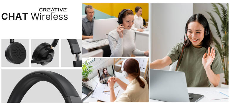 CREATIVE CHAT Wireless - Ultra lekki zestaw suchawkowy