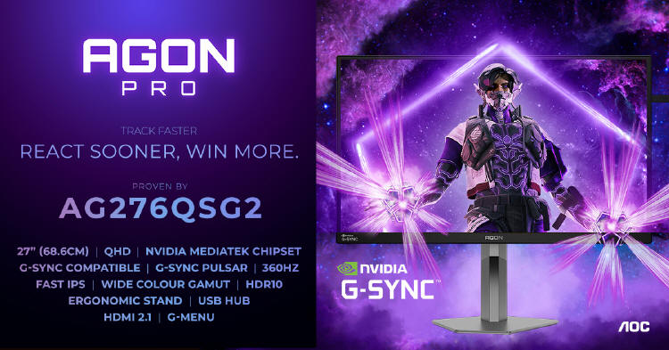 NVIDIA G-SYNC Pulsar w e-sportowym monitorze AGON by AOC