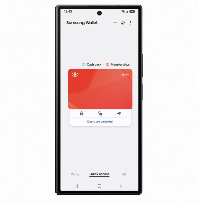 Samsung Wallet z kluczem cyfrowym do wybranych samochod�w Toyota