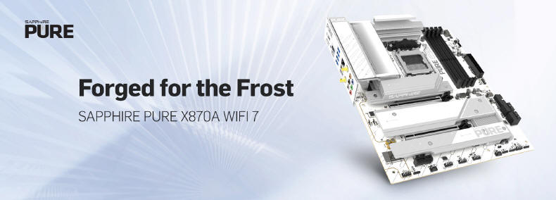 SAPPHIRE PURE X870A WIFI 7 - płyta główna w białym stylu