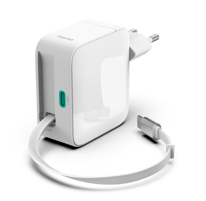 Hama GaN 30 W z wbudowanym kablem