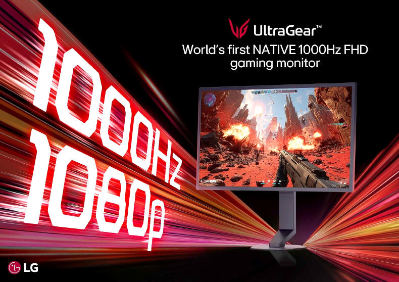 LG - monitor Full HD z natywną częstotliwością odświeżania 1000 Hz