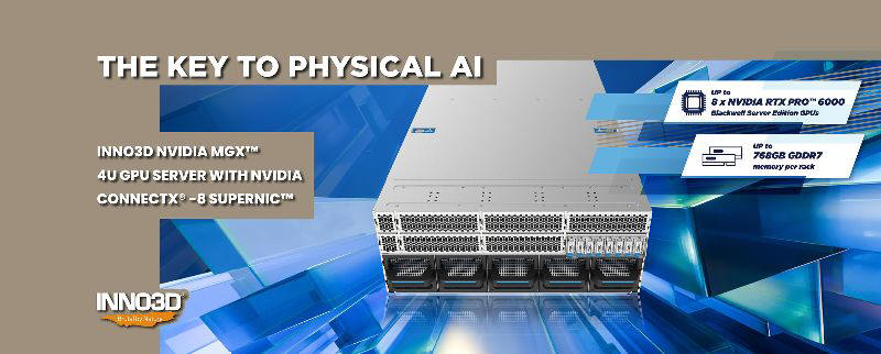 INNO3D prezentuje serwer NVIDIA MGX 4U GPU