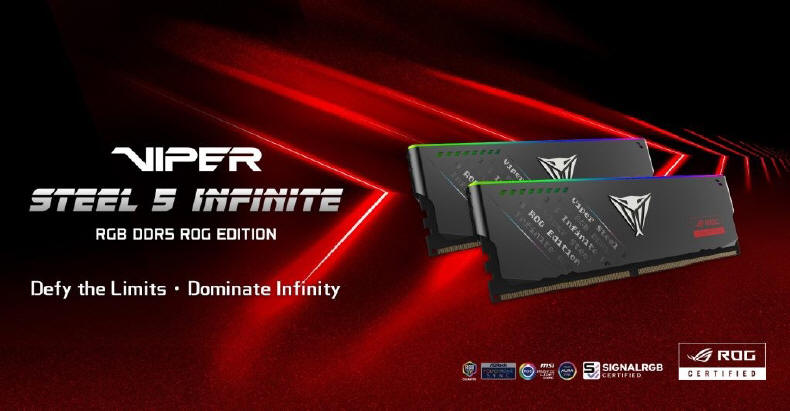 Patriot i ROG ��cz� si�y - Viper Steel 5 Infinite RGB DDR5 ROG
