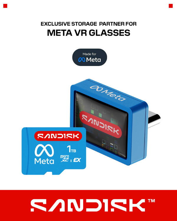 Sandisk wy��cznym dostawc� pami�ci do okular�w Meta VR Glasses