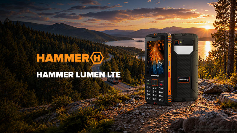 HAMMER LUMEN LTE z bateri� 7000 mAh, SOS i lamp� campingow�