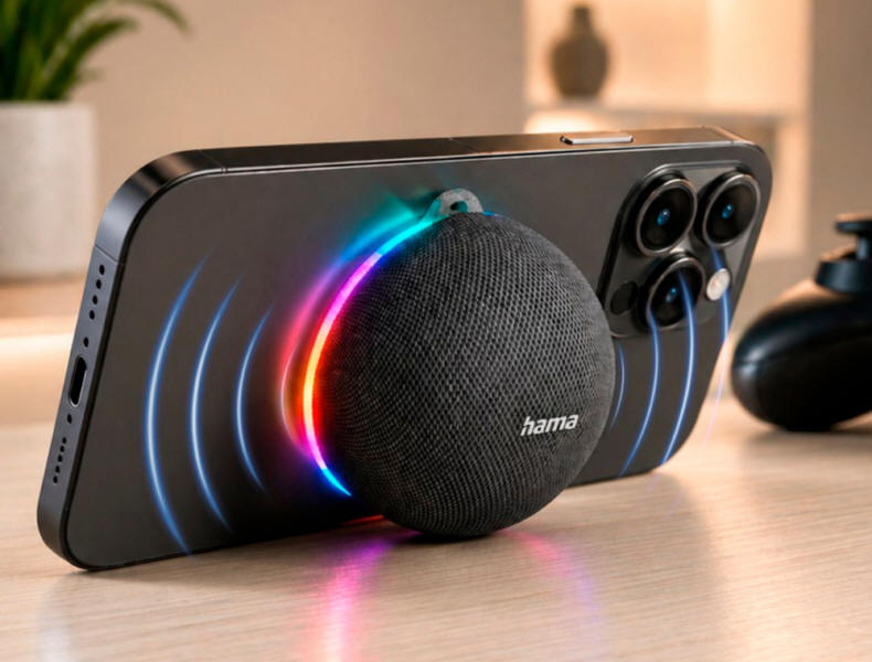 Hama MagBuddy - głośnik i magnetyczna podstawka pod telefon