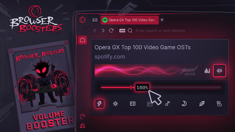 Opera GX jako pierwsza łączy wzmacniacz głośności i korektor dźwięku