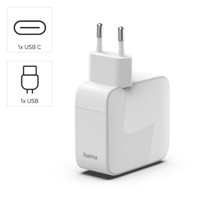 Hama GaN 65 W ze zwijanym przewodem
